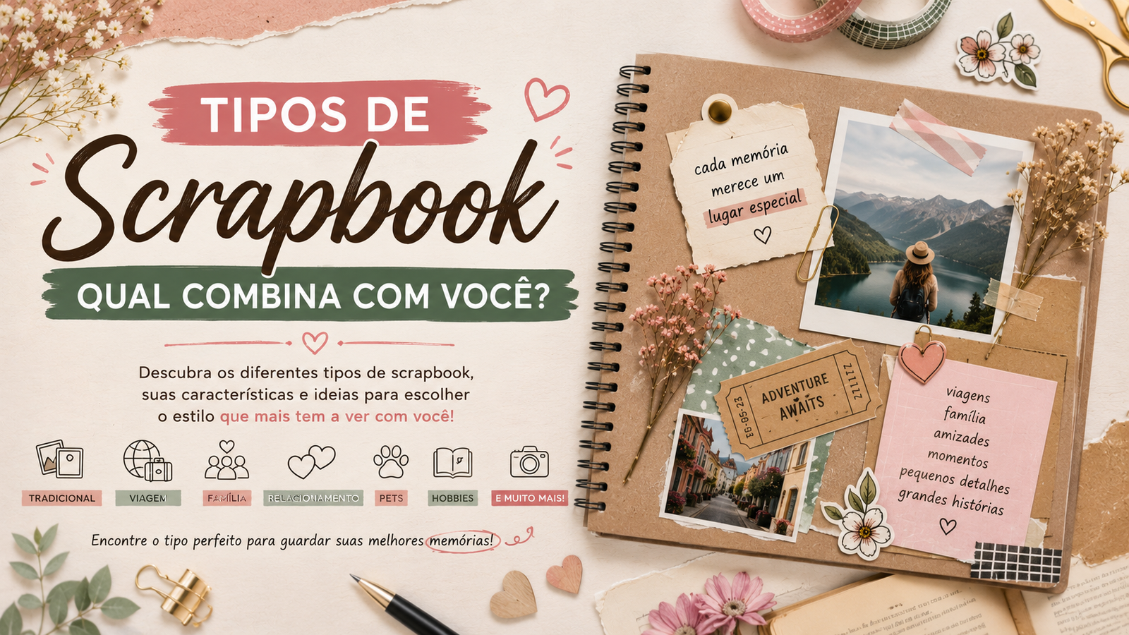 Tipos de Scrapbook: Qual Combina Com Você?